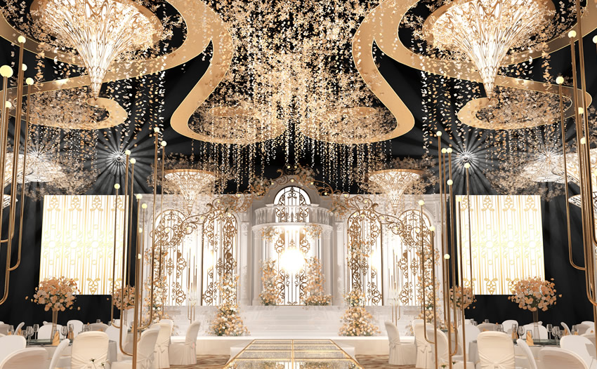 达日花木兰喜事汇金色大厅效果展示